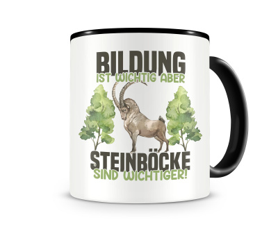 Tasse mit dem Motiv Bildung Wichtig Steinbcke Wichtiger