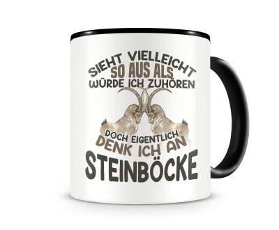Tasse mit dem Motiv Sieht vielleicht so aus Steinbock