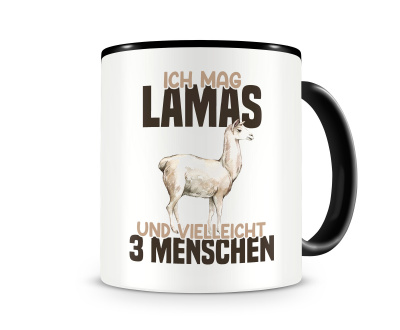 Tasse mit dem Motiv Ich mag Lamas