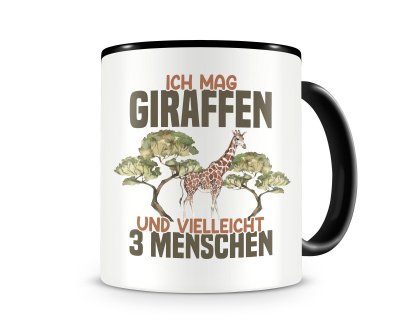 Tasse mit dem Motiv Ich mag Giraffen