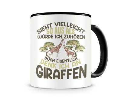 Tasse mit dem Motiv Sieht vielleicht so aus Giraffen