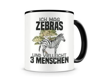 Tasse mit dem Motiv Ich mag Zebras