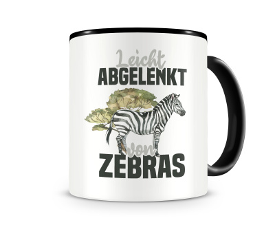 Tasse mit dem Motiv Leicht abgelenkt von Zebras