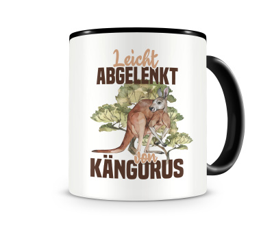 Tasse mit dem Motiv Leicht abgelenkt von Kngurus