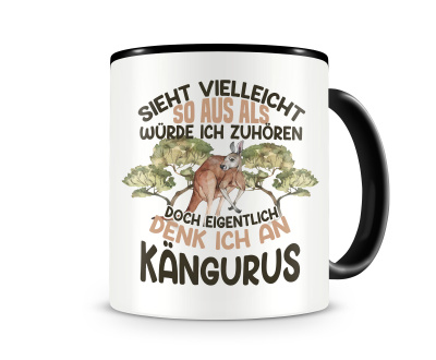 Tasse mit dem Motiv Sieht vielleicht so aus Knguru