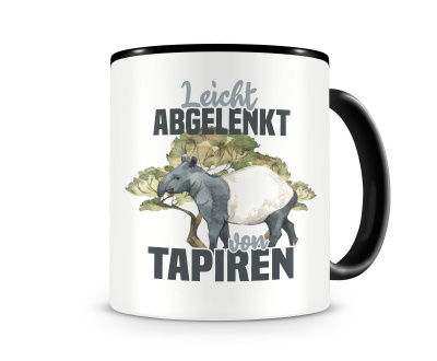 Tasse mit dem Motiv Leicht abgelenkt von Tapiren