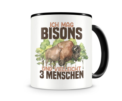 Tasse mit dem Motiv Ich mag Bisons