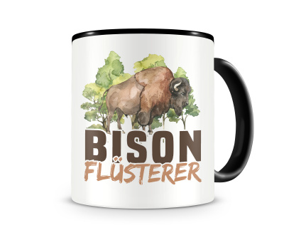 Tasse mit dem Motiv Bison Flsterer