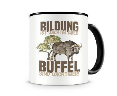 Tasse mit dem Motiv Bildung Wichtig Bffel Wichtiger