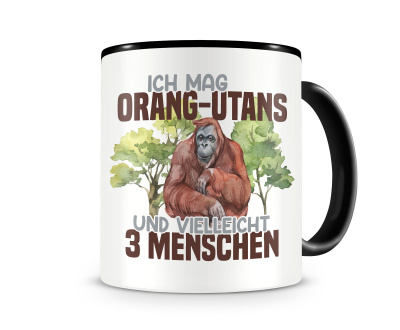 Tasse mit dem Motiv Ich mag Orang-Utans