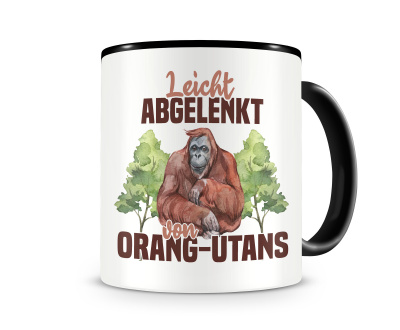 Tasse mit dem Motiv Leicht abgelenkt von Orang-Utans