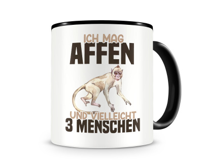 Tasse mit dem Motiv Ich mag Affen