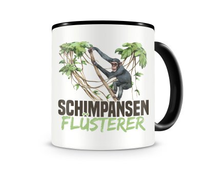 Tasse mit dem Motiv Schimpansen Flsterer