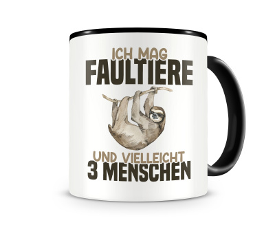 Tasse mit dem Motiv Ich mag Faultiere