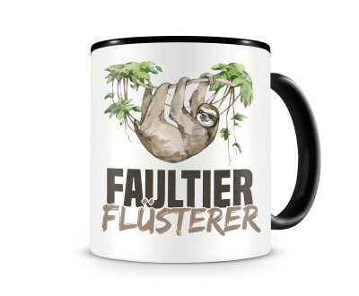 Tasse mit dem Motiv Faultier Flsterer