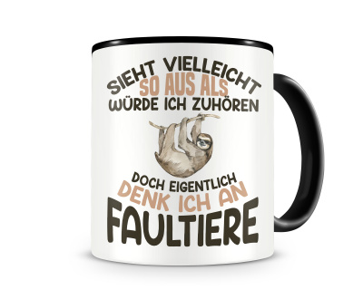 Tasse mit dem Motiv Sieht vielleicht so aus Faultiere