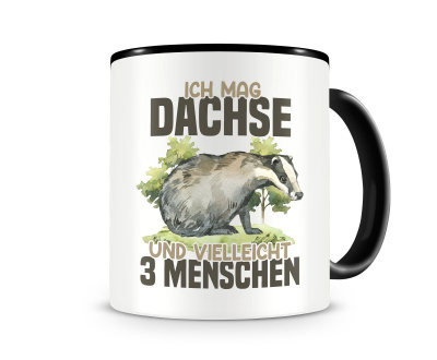 Tasse mit dem Motiv Ich mag Dachse