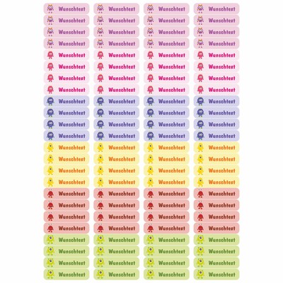 Monster Namensaufkleber