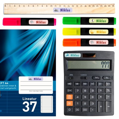 Kuschelnde Tiere Namensaufkleber - Ansicht 2