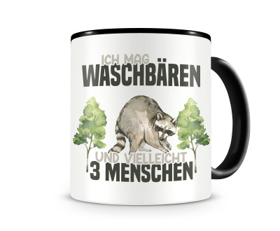 Tasse mit dem Motiv Ich mag Waschbren