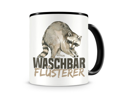 Tasse mit dem Motiv Waschbr Flsterer