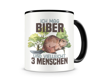 Tasse mit dem Motiv Ich mag Biber