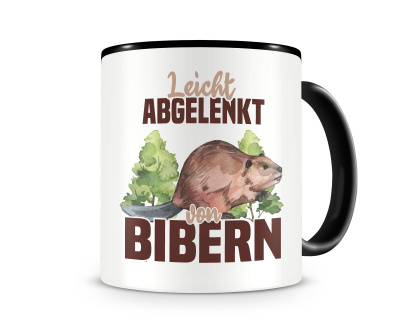 Tasse mit dem Motiv Leicht abgelenkt von Bibern