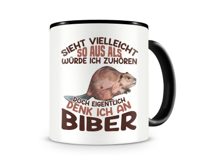 Tasse mit dem Motiv Sieht vielleicht so aus Biber