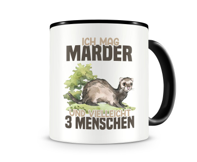 Tasse mit dem Motiv Ich mag Marder