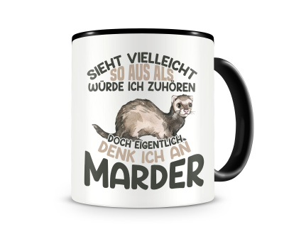 Tasse mit dem Motiv Sieht vielleicht so aus Marder