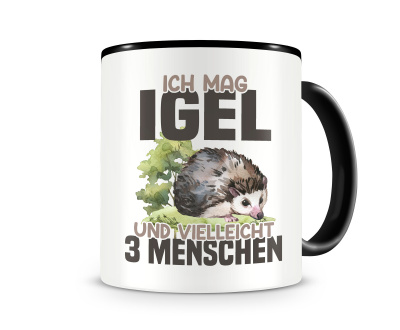 Tasse mit dem Motiv Ich mag Igel