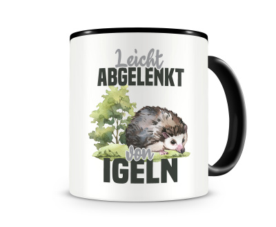 Tasse mit dem Motiv Leicht abgelenkt von Igeln