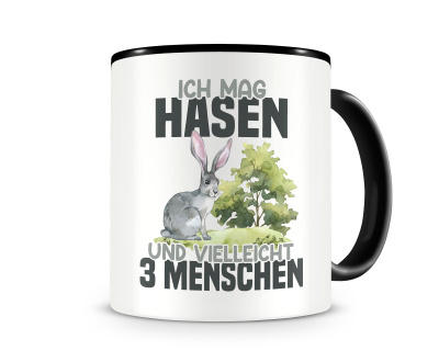 Tasse mit dem Motiv Ich mag Hasen