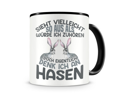 Tasse mit dem Motiv Sieht vielleicht so aus Hasen