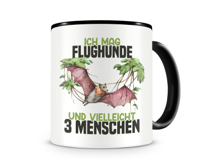 Tasse mit dem Motiv Ich mag Flughunde