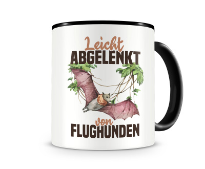 Tasse mit dem Motiv Leicht abgelenkt von Flughunden
