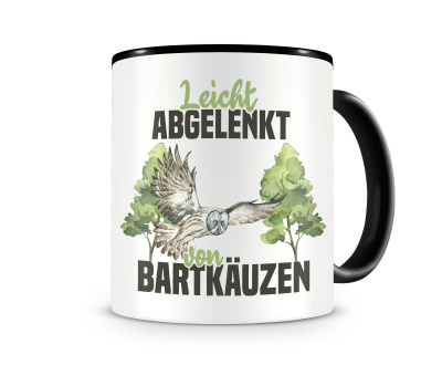 Tasse mit dem Motiv Leicht abgelenkt von Bartkuzen