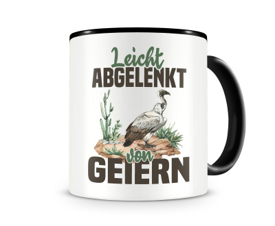 Tasse mit dem Motiv Leicht abgelenkt von Geiern