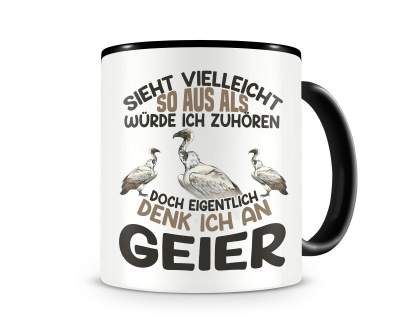 Tasse mit dem Motiv Sieht vielleicht so aus Geier