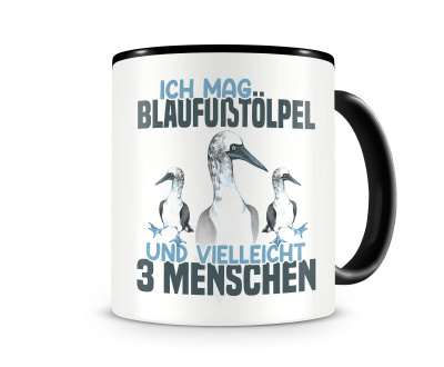 Tasse mit dem Motiv Ich mag Blaufutlpel