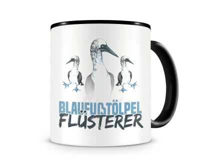 Tasse mit dem Motiv Blaufutlpel Flsterer