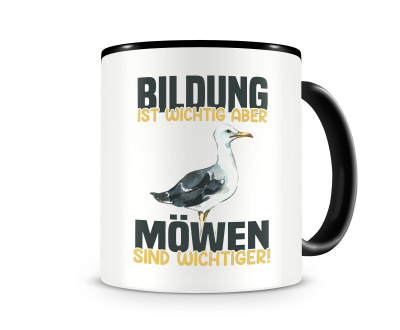 Tasse mit dem Motiv Bildung Wichtig Mwen Wichtiger