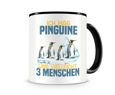 Tasse mit dem Motiv Ich mag Pinguine