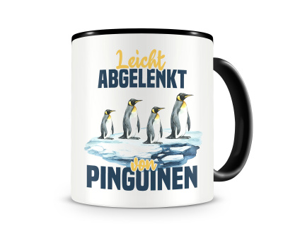 Tasse mit dem Motiv Leicht abgelenkt von Pinguinen