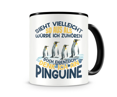 Tasse mit dem Motiv Sieht vielleicht so aus Pinguine