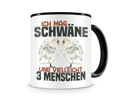 Tasse mit dem Motiv Ich mag Schwne