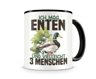 Tasse mit dem Motiv Ich mag Enten