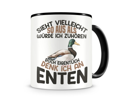 Tasse mit dem Motiv Sieht vielleicht so aus Enten