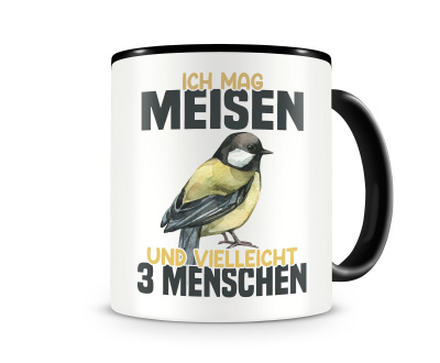 Tasse mit dem Motiv Ich mag Meisen