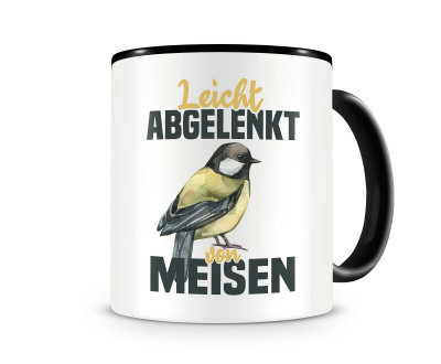 Tasse mit dem Motiv Leicht abgelenkt von Meisen